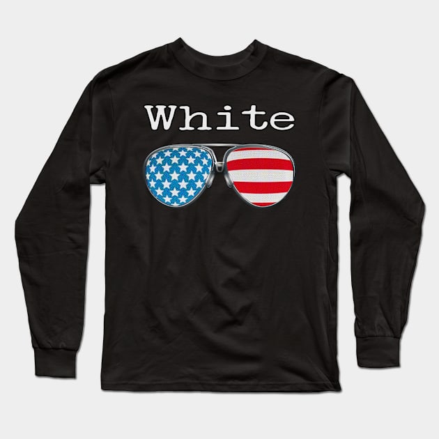 PILOT GLASSES USA WHITE FLAG Long Sleeve T-Shirt by SAMELVES